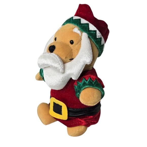 Disney Winnie the Pooh Santa Bear 7" Father Christmas Holiday Plush Winter - Picture 5 of 6